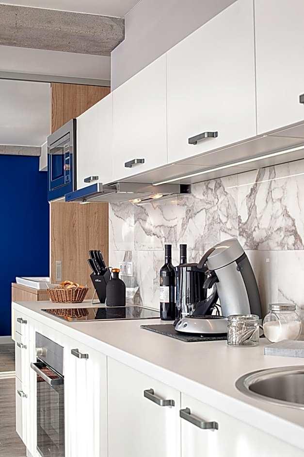 Apartment mit 2 Schlafzimmern, Küchenzeile und Terrasse (6 Erwachsene)